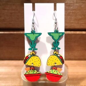 EARRINGS Cinco de Mayo, Taco Tuesday, Mexican food, Margaritas NWT